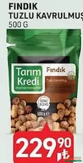 TARIM KREDİ FINDIK TUZLU KAVRULMUŞ 500 G fiyat ve kampanya bilgisi